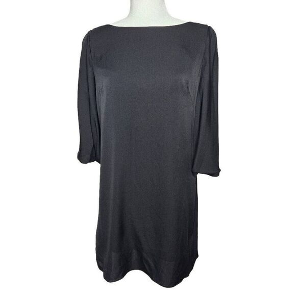 Milly Monarch Silk Slit Sleeve Mini Dress Black Size 6 - Picture 3 of 12